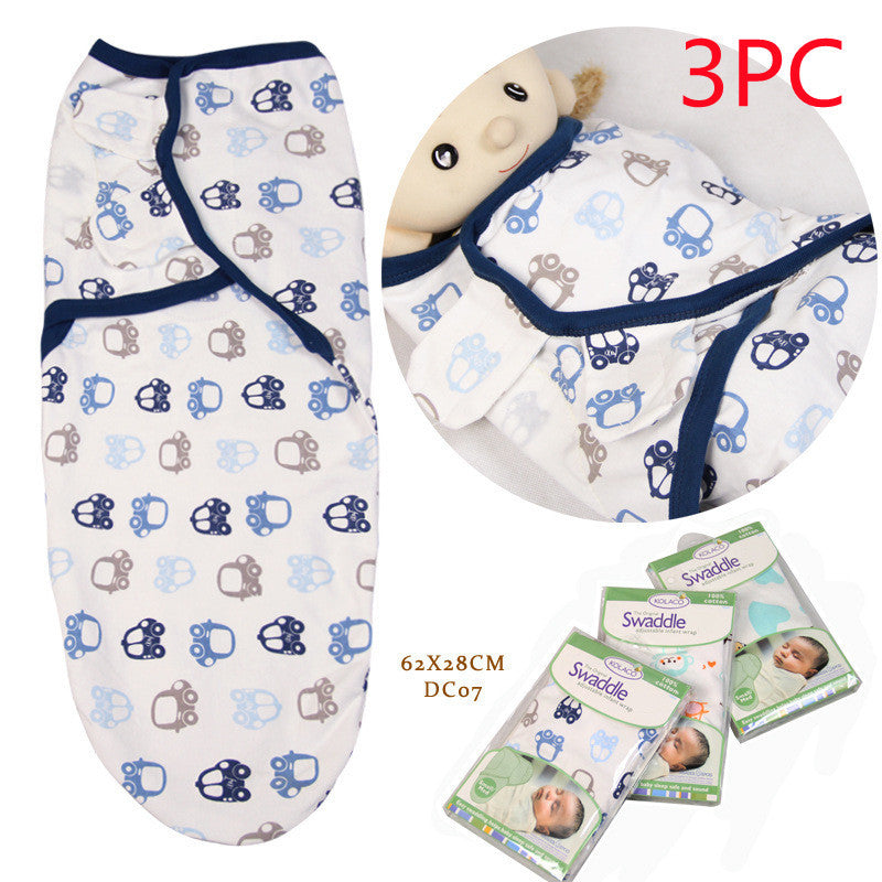 Cotton baby baby wrapped towel, cartoon baby sleeping bag, anti startled baby and baby products